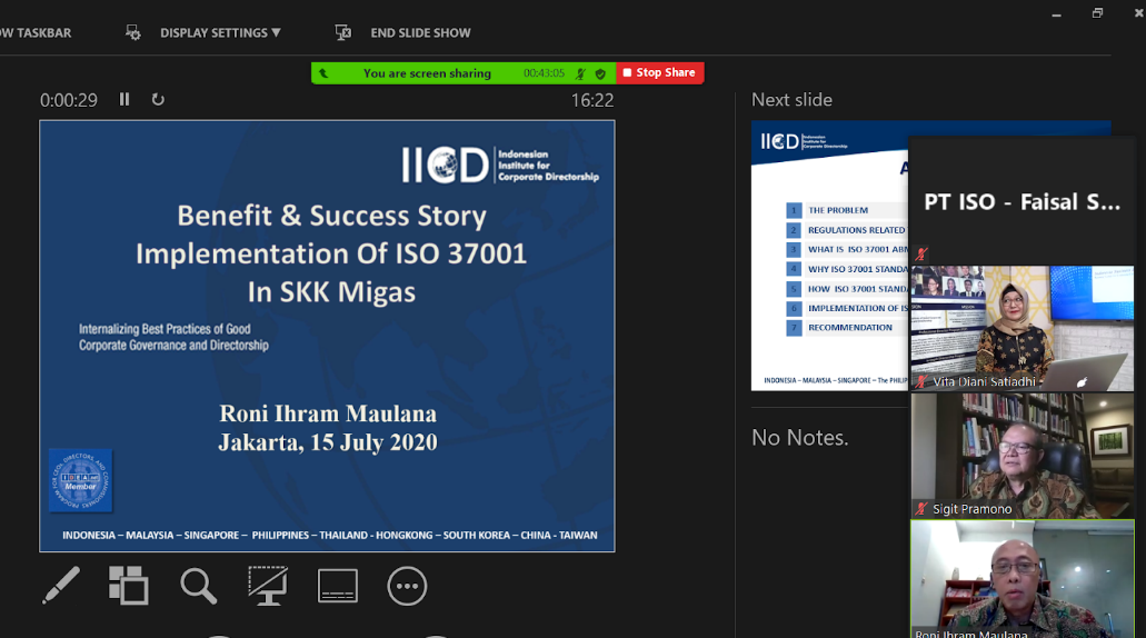 Indonesian Institute for Corporate Directorship (IICD) Webinar